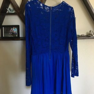 Blue lace dress
